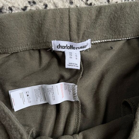 Large Charolette Russe Olive Green joggers - Picture 3 of 5